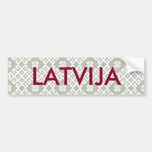 Pegatina Para Coche Modelo tradicional letón de Latvija