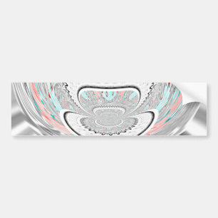 Pegatina Para Coche Moderno Urban Ash Gray Flora Abstract Pattern Art