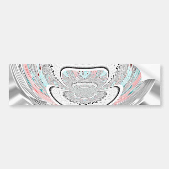 Pegatina Para Coche Moderno Urban Ash Gray Flora Abstract Pattern Art (Frente)