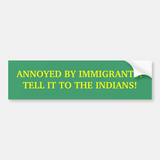 PEGATINA PARA COCHE ¿MOLESTADO POR LOS INMIGRANTES? (Frente)