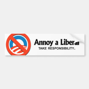Pegatina Para Coche Moleste a un liberal - tome la responsabilidad