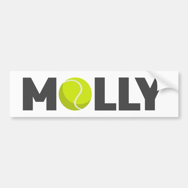 Pegatina Para Coche Molly Tennis (Frente)