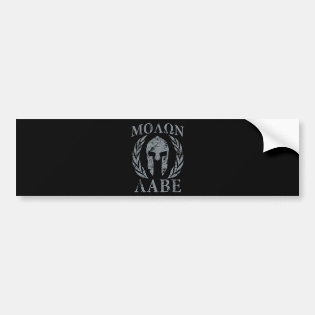Pegatina Para Coche Molon Labe agarra armadura espartana (Frente)