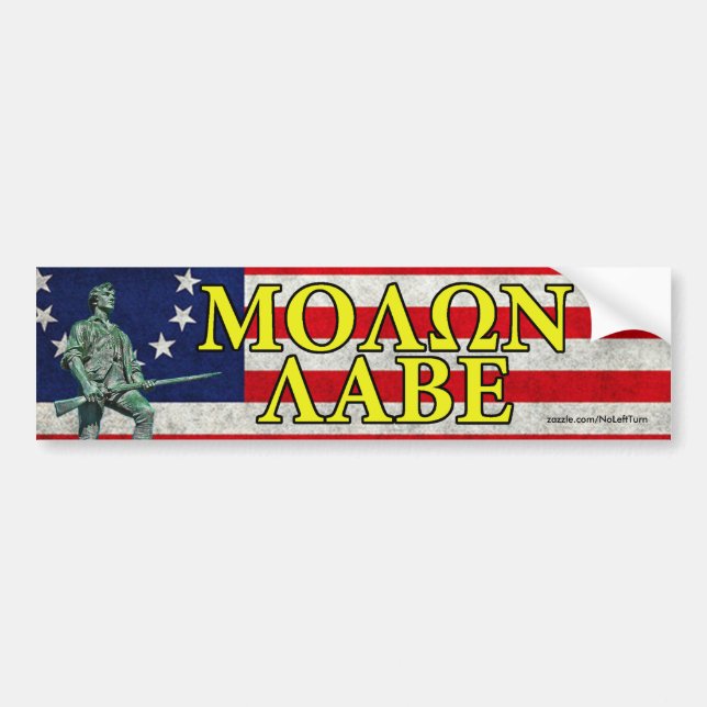 Pegatina Para Coche Molon Labe Bumper Sticker (Frente)