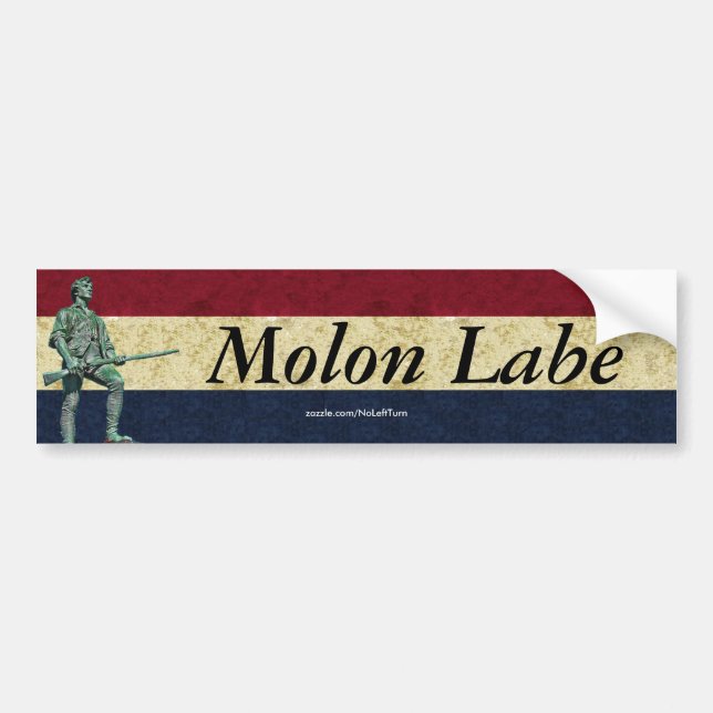 Pegatina Para Coche Molon Labe Bumper Sticker (Frente)