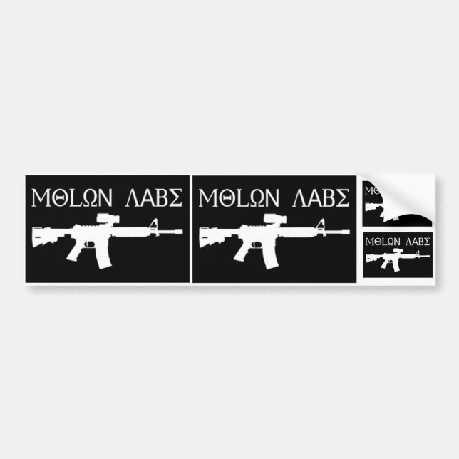 Pegatina Para Coche Molon Labe - venido y los toma (Frente)