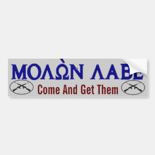 Pegatina Para Coche Molon Labe viene conseguirlos