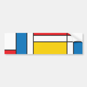 Pegatina Para Coche Mondrian moderno inspiró el modelo gráfico