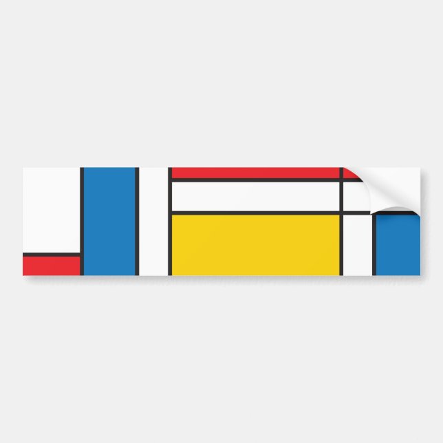 Pegatina Para Coche Mondrian moderno inspiró el modelo gráfico (Frente)