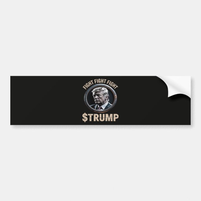 Pegatina Para Coche Moneda de Trump Divertida (Frente)