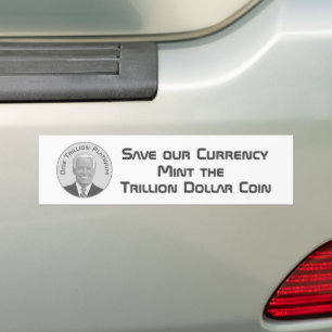 Pegatina Para Coche Moneda Platinum de billón de dólares