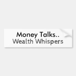 Pegatina Para Coche Money Talks Wealth Whispers estilo visual de fuent