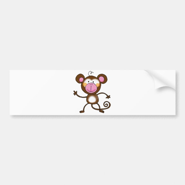 Pegatina Para Coche Mono fresco (Frente)