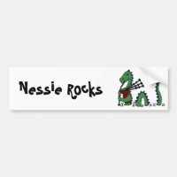 Monstruo divertido de Loch Ness que toca las
