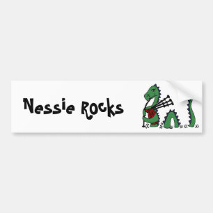 Pegatina Para Coche Monstruo divertido de Loch Ness que toca las