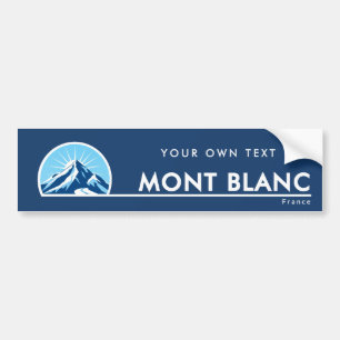 Pegatina Para Coche Mont Blanc Francia resort de esquí de montaña