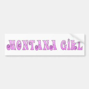 Pegatina Para Coche Montana Chica Pink