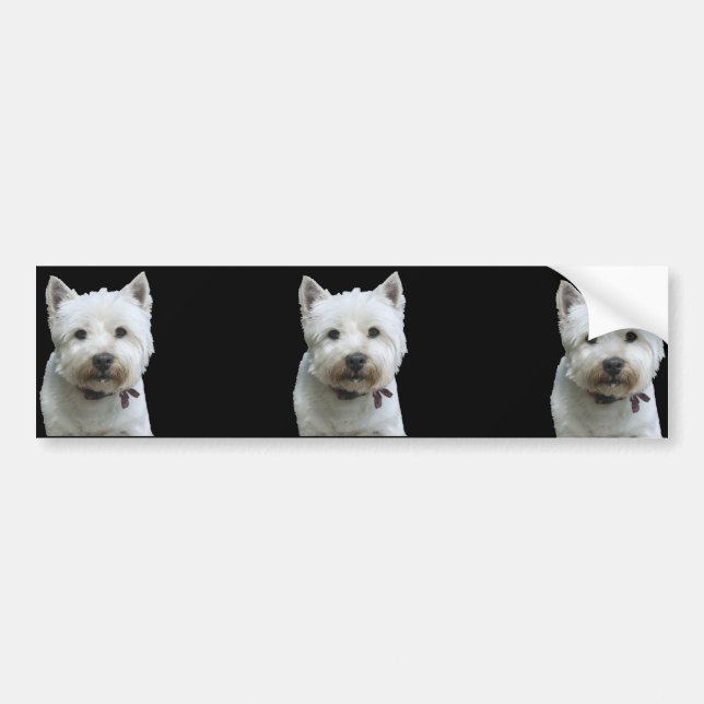 Pegatina Para Coche Montaña del oeste Terrier (Frente)