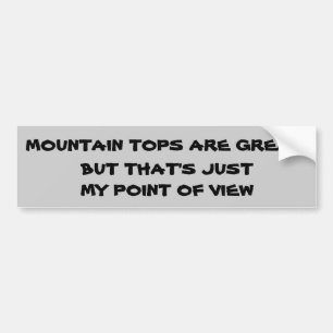 Pegatina Para Coche Montaña Top Point Of View Pun