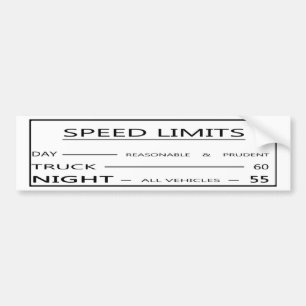 Pegatina Para Coche Montana Vintage Speed Limit Bumper Sticker