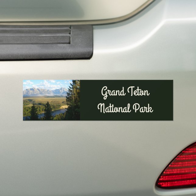 Pegatina Para Coche Montañas Jackson Hole y río (en coche)