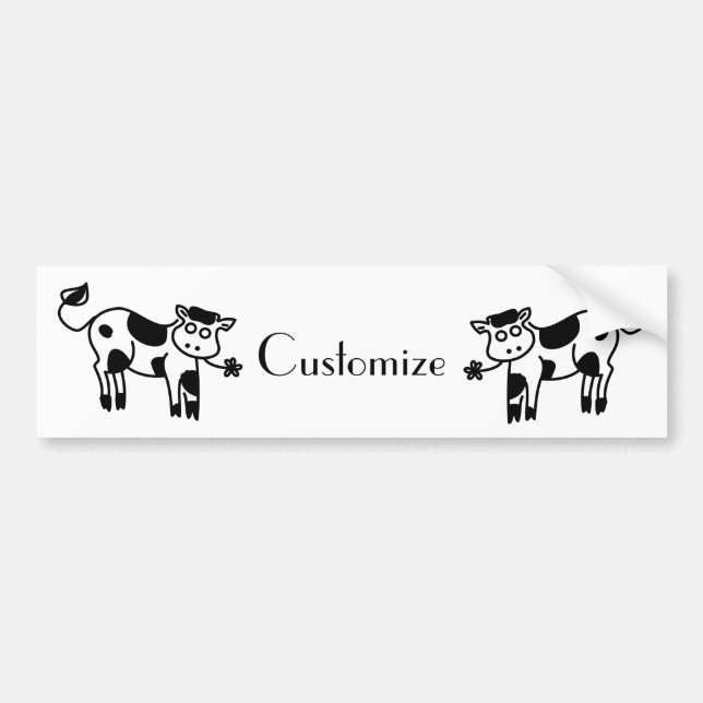 Pegatina Para Coche Moo Cow Thunder_Cove (Frente)