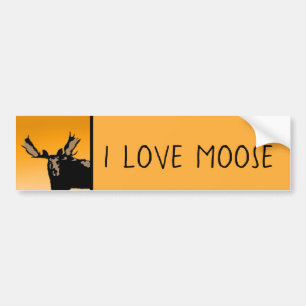 Pegatina Para Coche Moose al atardecer - Original Wildlife Art