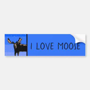 Pegatina Para Coche Moose in Winter - Original Wildlife Art
