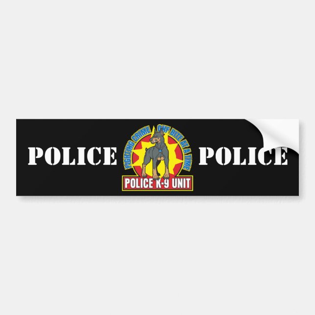 Pegatina Para Coche Mordedura del Doberman K9 (Frente)