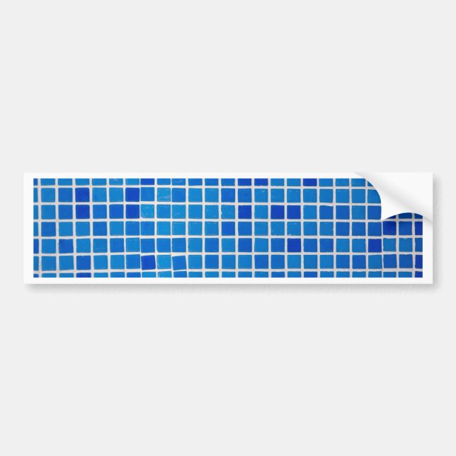 Pegatina Para Coche Mosaico azul (Frente)