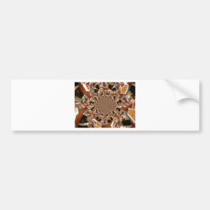 Pegatina Para Coche Mosaico Mesmerizador de Colores Sushi Brown