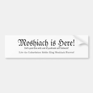Pegatina Para Coche ¡Moshiach Está Aquí!Pegatinas para coches