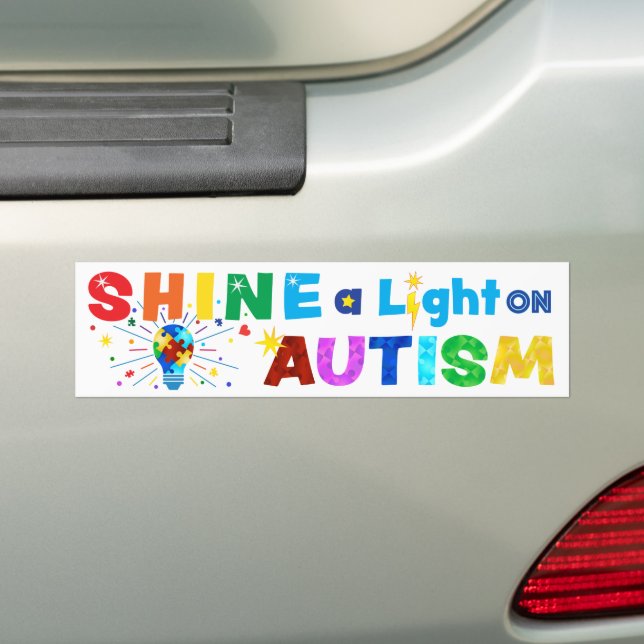 Pegatina Para Coche MOSTRAR una luz sobre el AUTISMO (en coche)