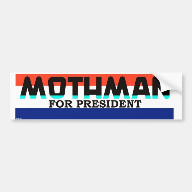 Pegatina Para Coche Mothman para el presidente (Frente)