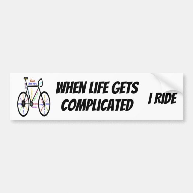 Pegatina Para Coche Motivación de la bicicleta, la bicicleta, la citac (Frente)