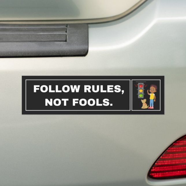 Pegatina Para Coche Motivational Classic Obey Rules Bumper Sticker (en coche)