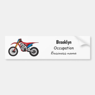 Pegatina Para Coche Moto de moto de tierra roja
