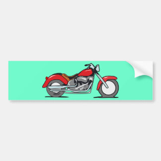 Pegatina Para Coche Motocicleta roja del dibujo animado - moto