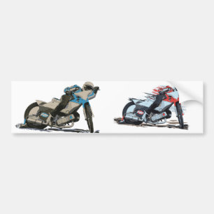 Pegatina Para Coche Motocicleta roja rápida del carretera