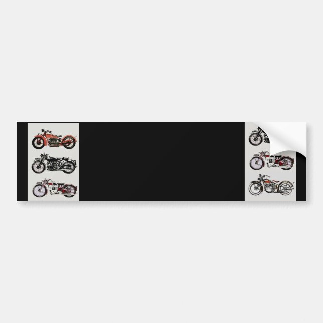 PEGATINA PARA COCHE MOTOCICLETAS DE VINTAJE (Frente)