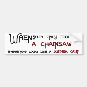 Pegatina Para Coche Motosierras y Summercamps Bumpersticker