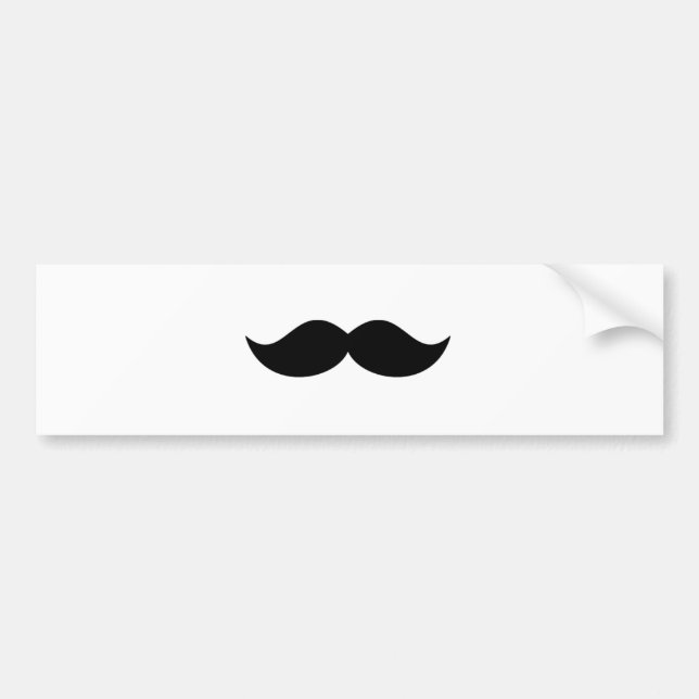 Pegatina Para Coche MOUSTASH MOSTASHe bigote o bigote (Frente)