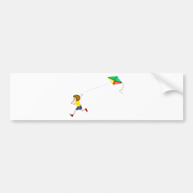 Pegatina Para Coche Muchacho y cometa (Frente)