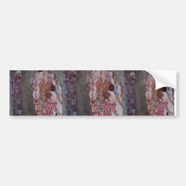 Pegatina Para Coche Muerte y vida de Gustavo Klimt- (Frente)