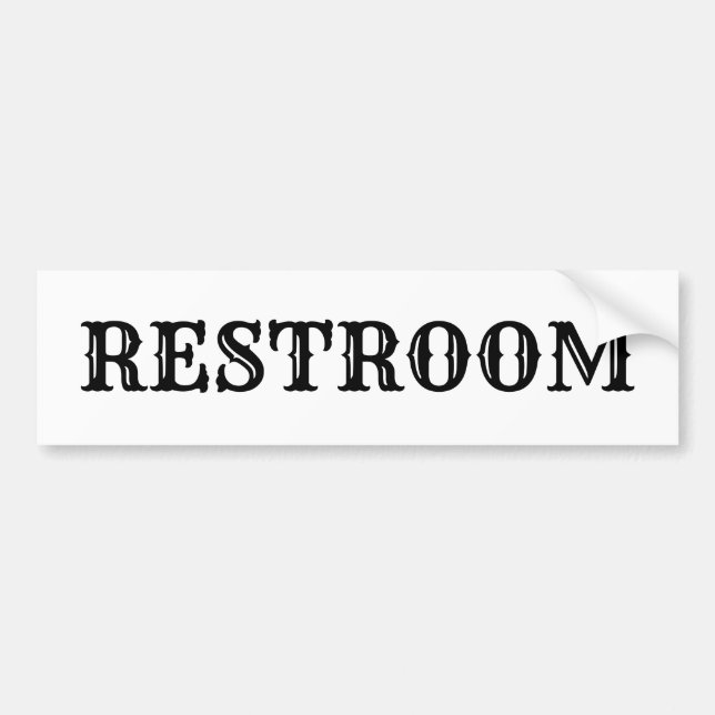 Pegatina Para Coche Muestra del lavabo occidental (Frente)