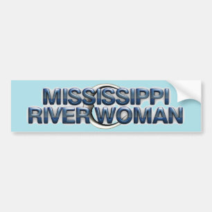 Pegatina Para Coche Mujer del río Misisipi de la CAMISETA