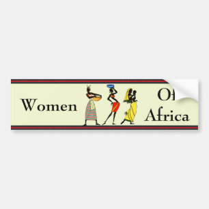 Pegatina Para Coche Mujeres de Africa Bumper Sticker