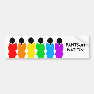 Pegatina Para Coche Mujeres del arco iris de la nación del Pantsuit