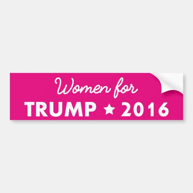 Pegatina Para Coche Mujeres para Donald Trump (Frente)