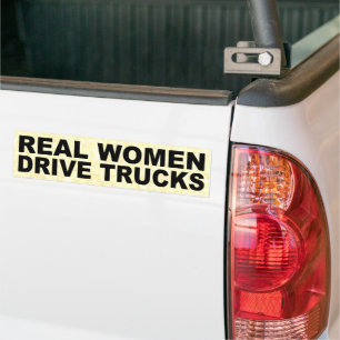 PEGATINA PARA COCHE MUJERES REALES MANEJANDO CAMIONES MÁS ESTILO